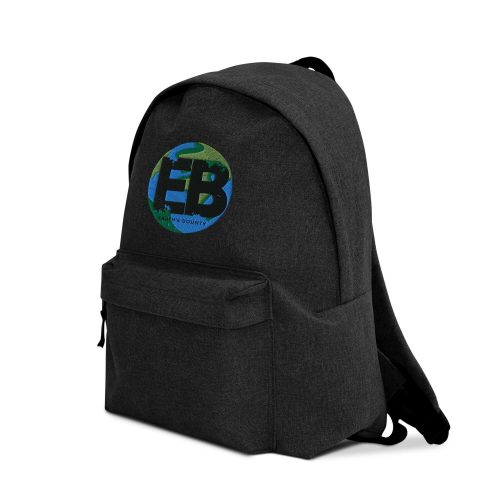 embroidered simple backpack i bagbase bg126 anthracite left front 648bda9bc9931